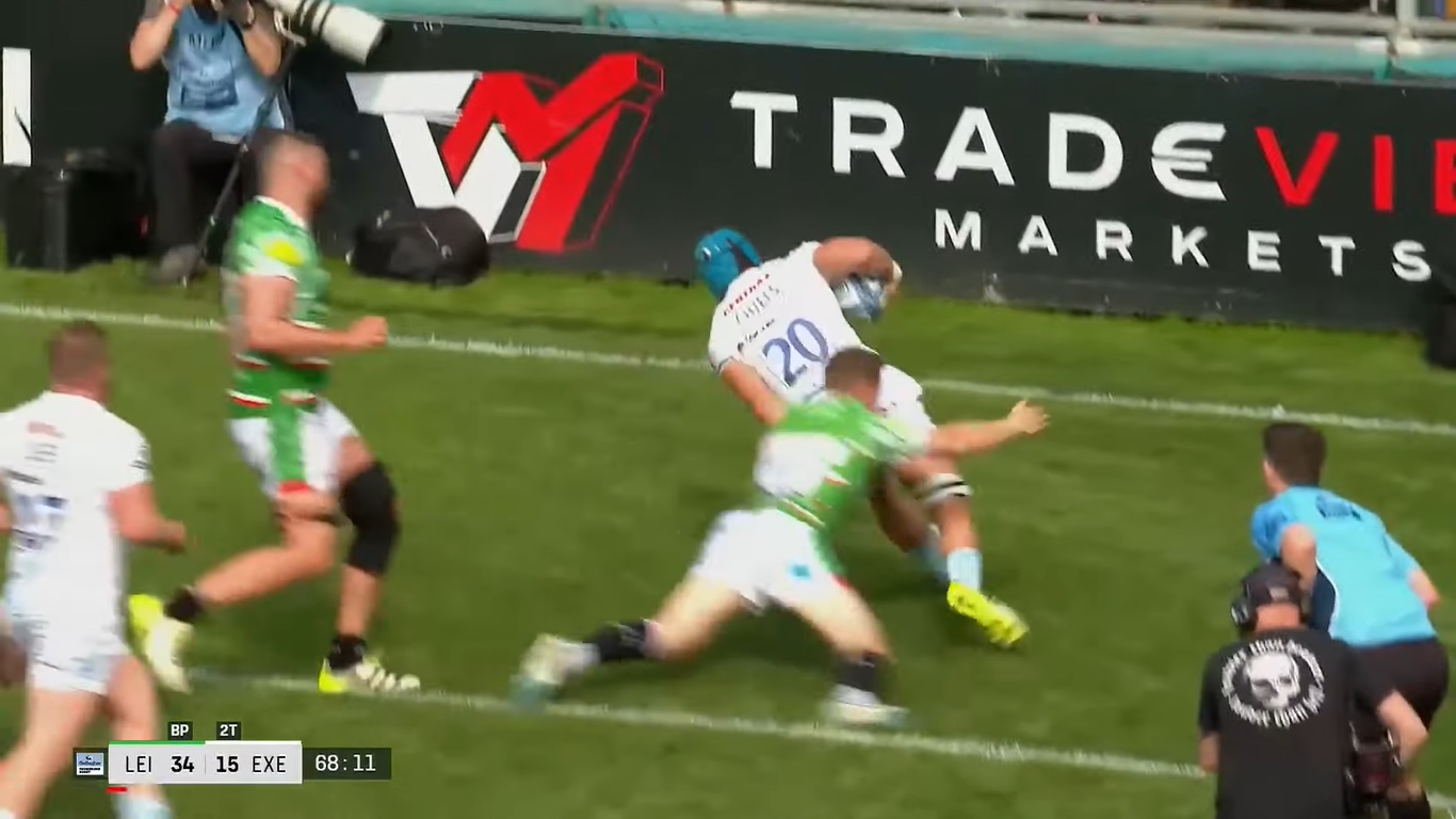 Video: la meta di Ross Vintcent in Leicester-Exeter